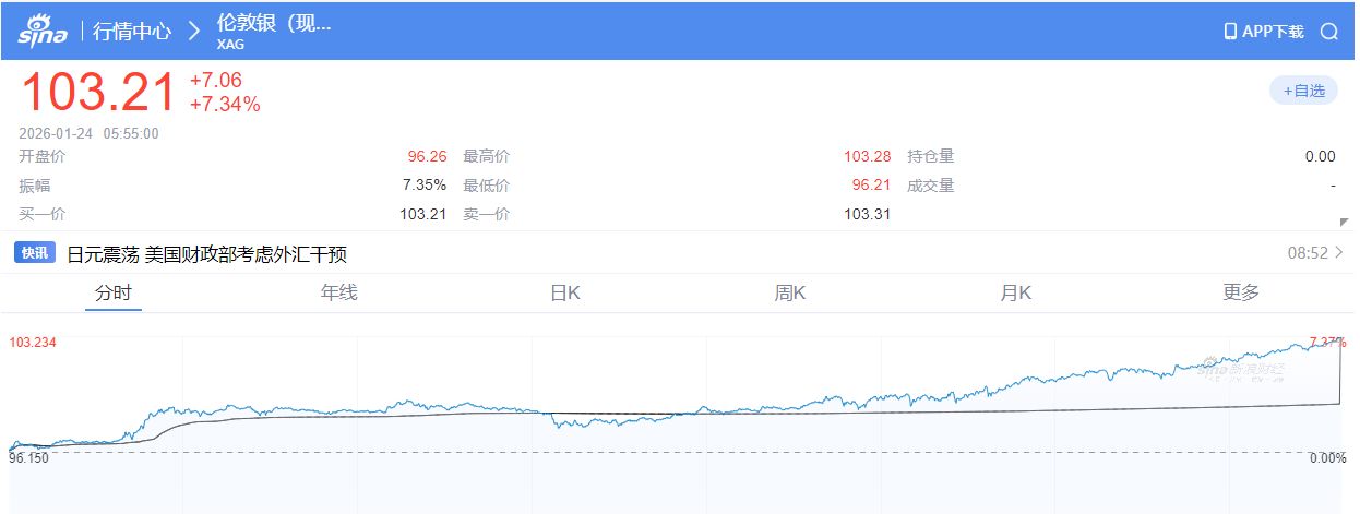 又见证历史！白银已破100美元关口	，黄金逼近5000美元  第5张